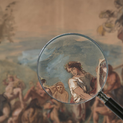 Orfeo Porta La Civiltà Agli Antenati Barbari Dei Greci Eugène Delacroix edx86 quadro stampato su tela