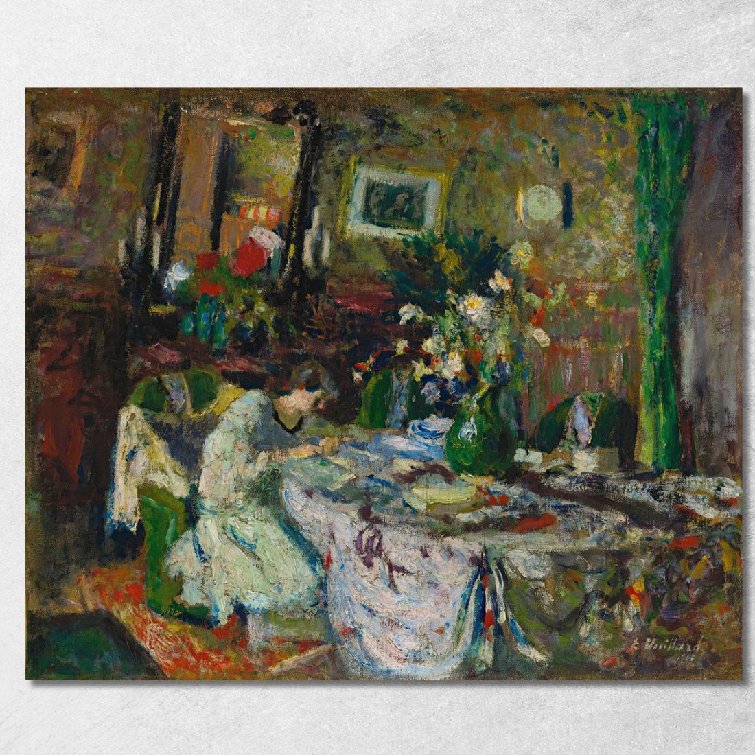 Marcelle Aron Nella Sala Da Pranzo Dello Château-Rouge Édouard Vuillard evu118 quadro stampato su tela Marcelle Aron Nella Sala Da Pranzo Dello Château-Rouge Édouard Vuillard evu118 quadro stampato su tela