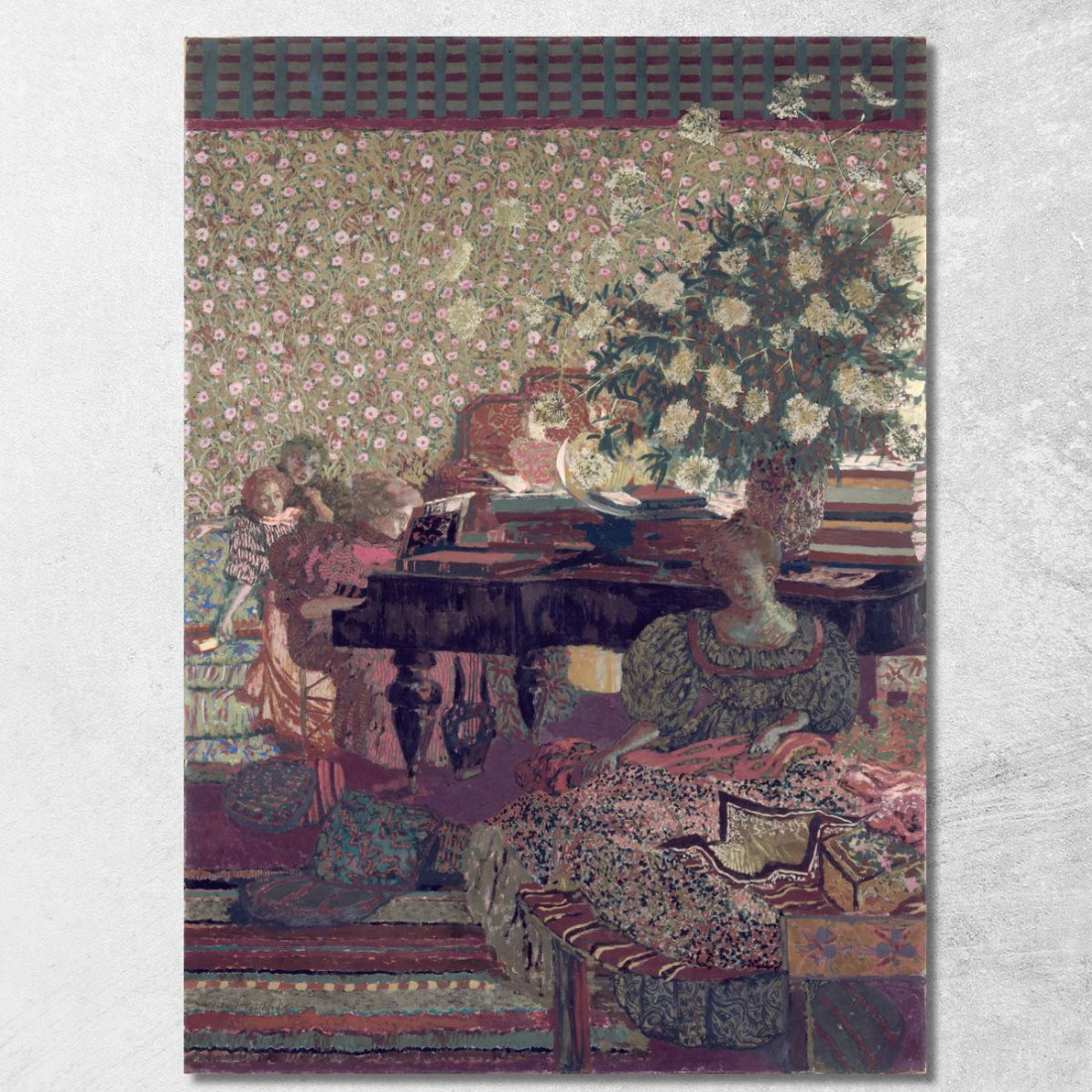 Personaggi In Un Interno. Musica Édouard Vuillard evu131 quadro stampato su tela Personaggi In Un Interno. Musica Édouard Vuillard evu131 quadro stampato su tela