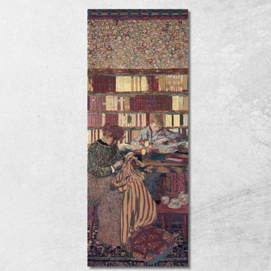Personaggi In Un Interno. Lavoro Édouard Vuillard evu133 quadro stampato su tela Personaggi In Un Interno. Lavoro Édouard Vuillard evu133 quadro stampato su tela
