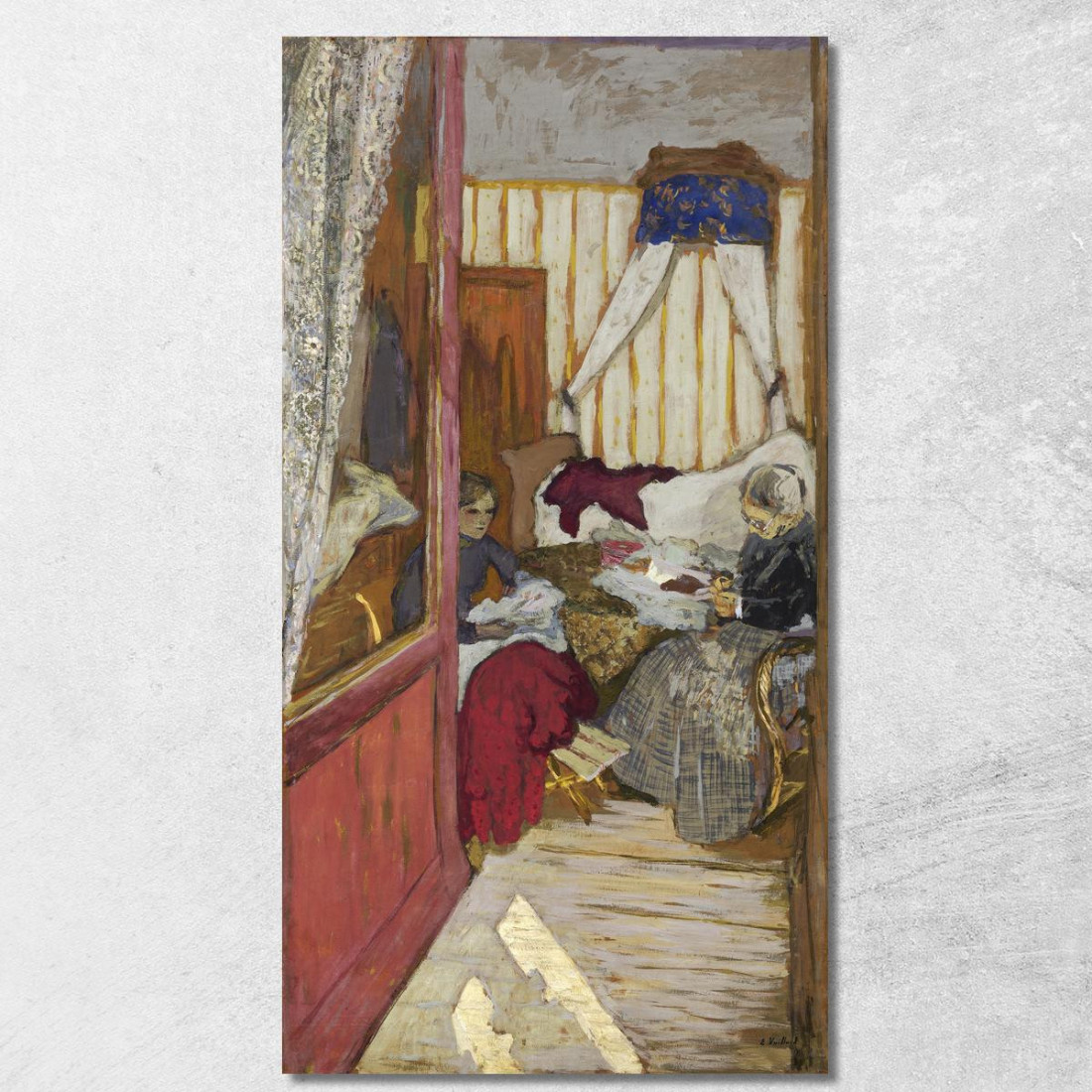Donne Che Cuciono Édouard Vuillard evu180 quadro stampato su tela Donne Che Cuciono Édouard Vuillard evu180 quadro stampato su tela
