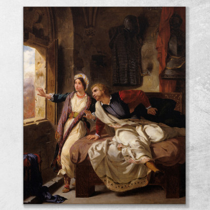 Rebecca E L'Ivanhoe Ferito Eugène Delacroix edx98 quadro stampato su tela