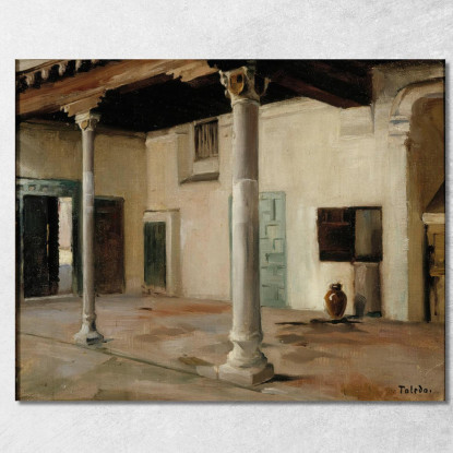 Cortile A Toledo Albert Edelfelt aed17 quadro stampato su tela