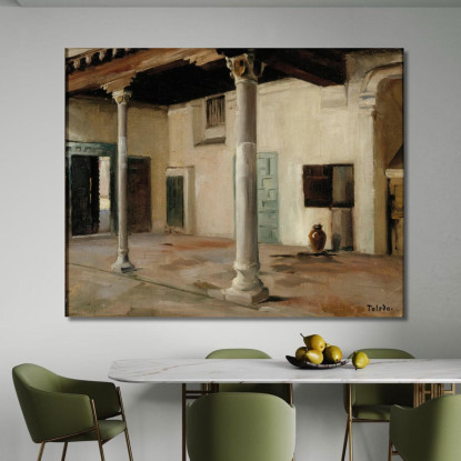 Cortile A Toledo Albert Edelfelt aed17 quadro stampato su tela