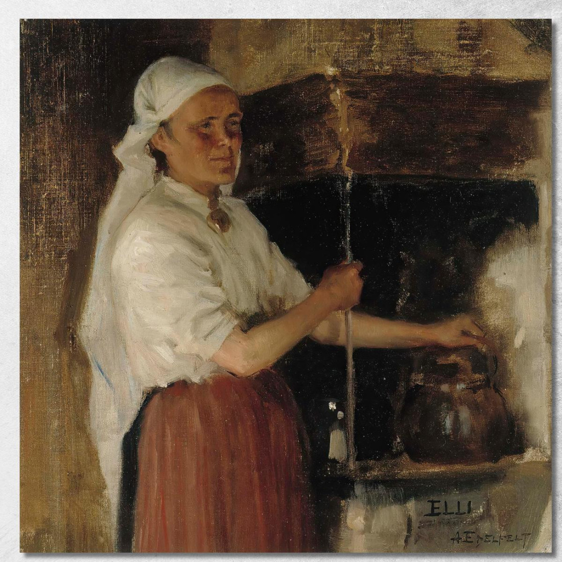 Elli Jäppinen Allo Studio Della Stufa Albert Edelfelt aed23 quadro stampato su tela