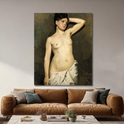 Studio Di Nudo Femminile Albert Edelfelt aed25 quadro stampato su tela