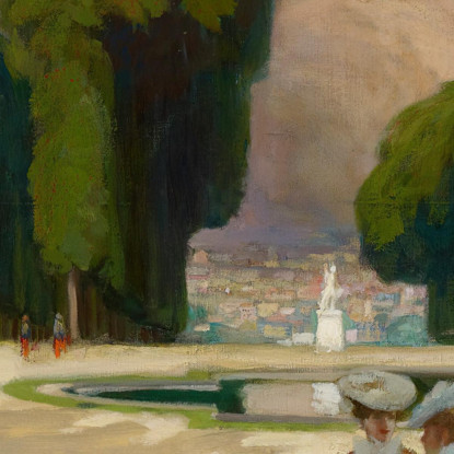 Da St. Cloud Park Parigi Albert Edelfelt aed29 quadro stampato su tela