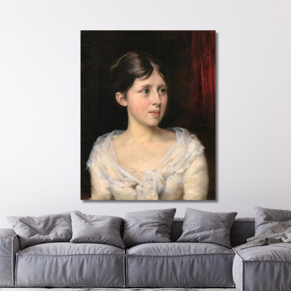 Ragazza In Abito Bianco Albert Edelfelt aed31 quadro stampato su tela