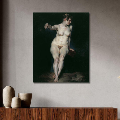 Mademoiselle Rose Nuda Seduta Eugène Delacroix edx105 quadro stampato su tela