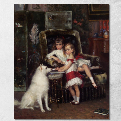 Michael E Xenia Figli Dell'Imperatore Alessandro Iii Albert Edelfelt aed63 quadro stampato su tela