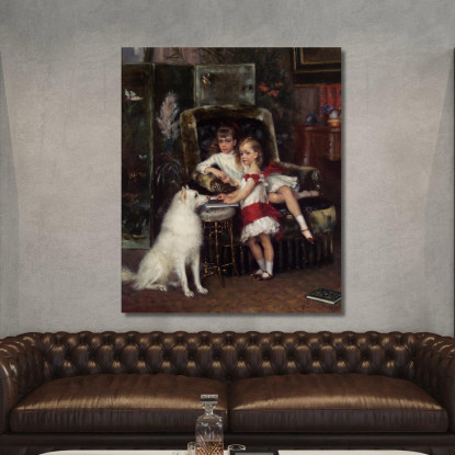 Michael E Xenia Figli Dell'Imperatore Alessandro Iii Albert Edelfelt aed63 quadro stampato su tela