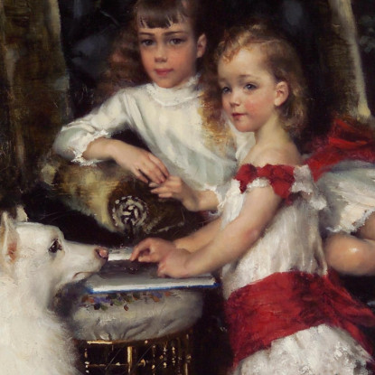 Michael E Xenia Figli Dell'Imperatore Alessandro Iii Albert Edelfelt aed63 quadro stampato su tela