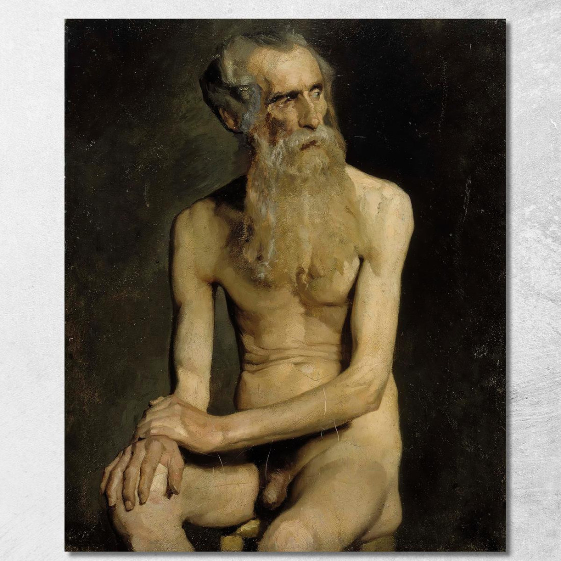 Studio Dell'Accademia Del Vecchio Seduto Albert Edelfelt aed67 quadro stampato su tela Studio Dell'Accademia Del Vecchio Seduto Albert Edelfelt aed67 quadro stampato su tela