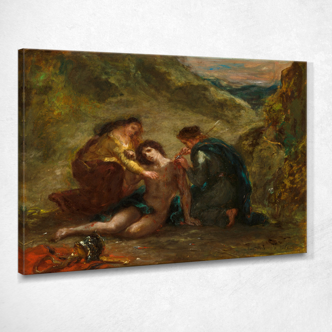 San Sebastiano Con Sant'Irene E Assistente Eugène Delacroix edx110 quadro stampato su tela San Sebastiano Con Sant'Irene E Assistente Eugène Delacroix edx110 quadro stampato su tela