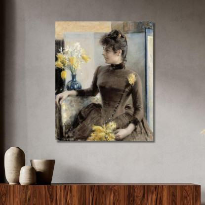 Parigino Albert Edelfelt aed74 quadro stampato su tela