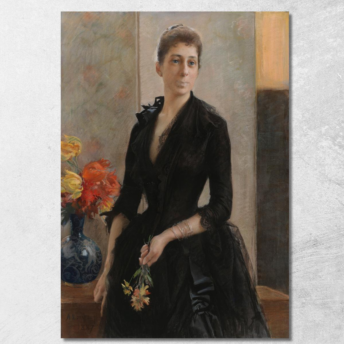 Ritratto Di Mme Weissgerber De Stragewicz Più Tardi Mme R. Berenger Albert Edelfelt aed83 quadro stampato su tela