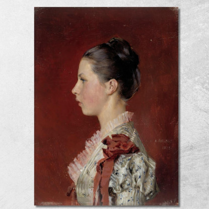 Ritratto Della Sorella Dell'Artista Annie Edelfelt Albert Edelfelt aed89 quadro stampato su tela