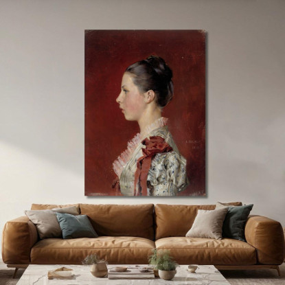 Ritratto Della Sorella Dell'Artista Annie Edelfelt Albert Edelfelt aed89 quadro stampato su tela