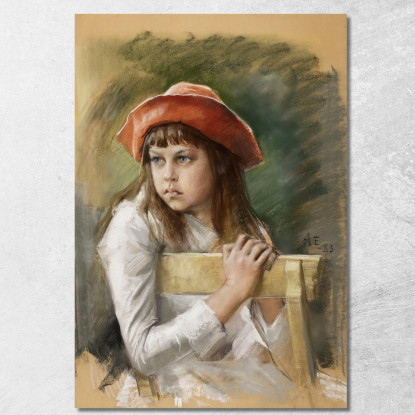 Ritratto Della Sorella Dell'Artista Berta Edelfelt 2 Albert Edelfelt aed90 quadro stampato su tela