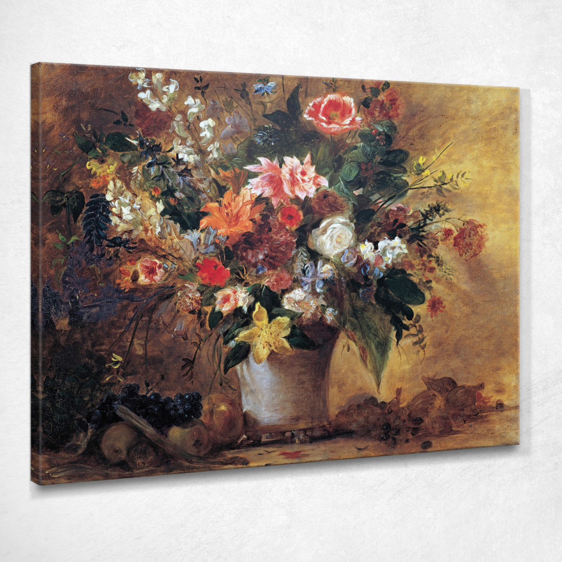 Natura Morta Con Fiori Eugène Delacroix edx113 quadro stampato su tela Natura Morta Con Fiori Eugène Delacroix edx113 quadro stampato su tela