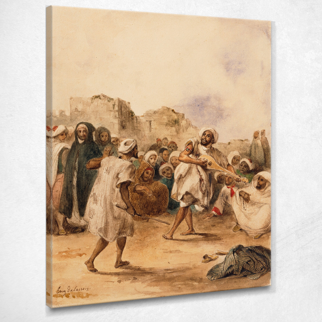 Giocatori In Cammino Eugène Delacroix edx115 quadro stampato su tela Giocatori In Cammino Eugène Delacroix edx115 quadro stampato su tela