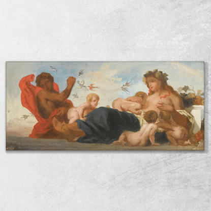 Studio Per L'Agricoltura Eugène Delacroix edx116 quadro stampato su tela