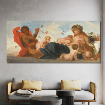 Studio Per L'Agricoltura Eugène Delacroix edx116 quadro stampato su tela