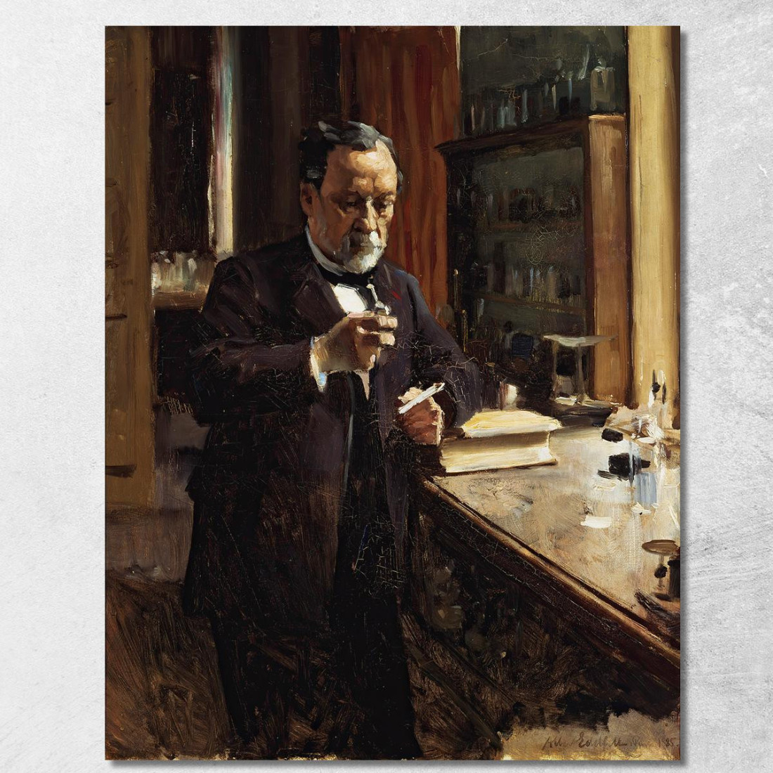 Studio Per Il Ritratto Di Louis Pasteur Albert Edelfelt aed122 quadro stampato su tela