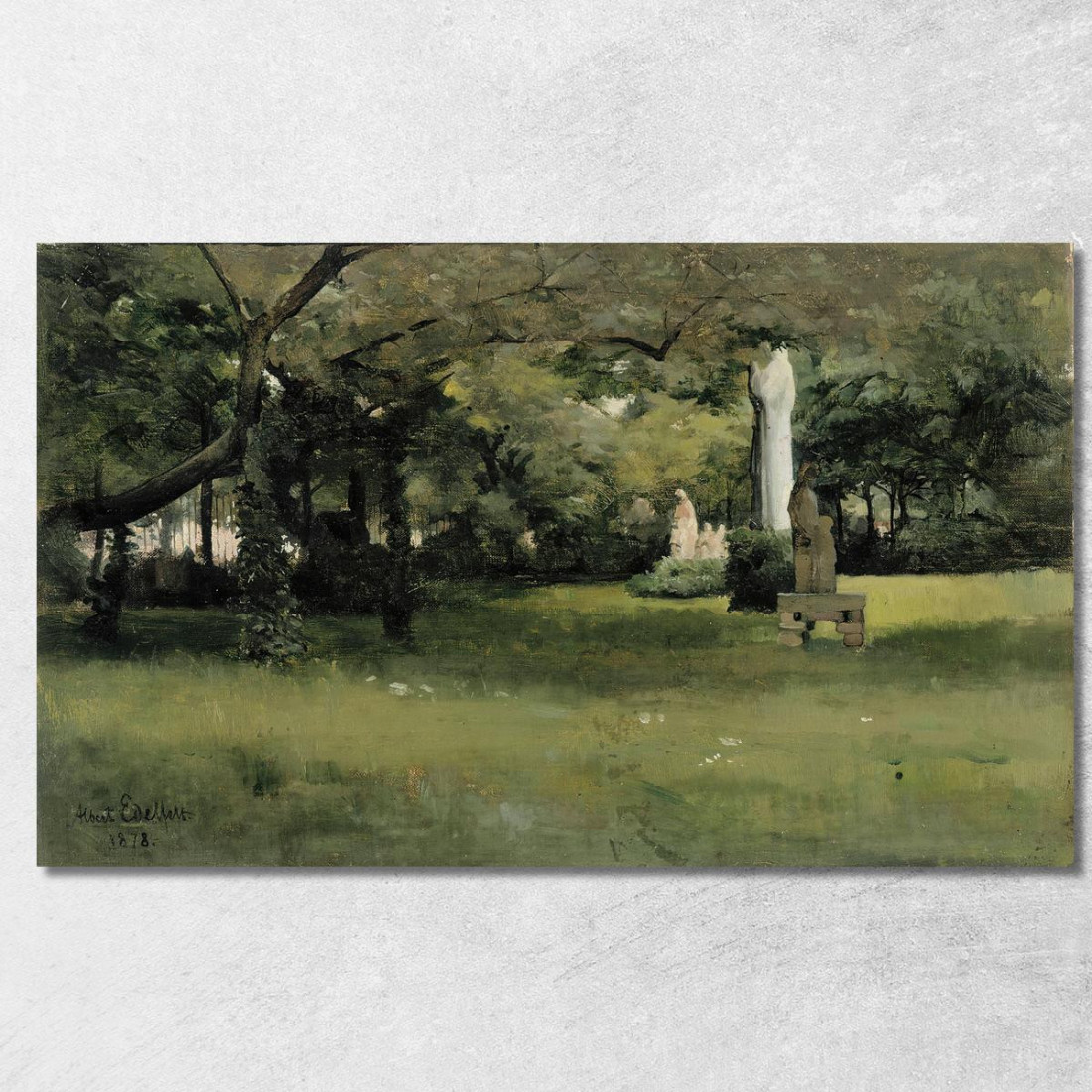 Il Giardino Del Museo Cluny A Parigi Albert Edelfelt aed130 quadro stampato su tela