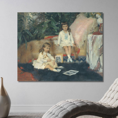 I Granduchi Boris E Kirill Vladimirovich Da Bambini Albert Edelfelt aed132 quadro stampato su tela