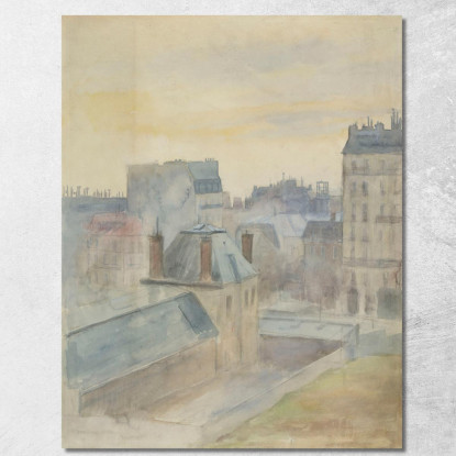 Vista Dello Studio Dell'Artista A Parigi Albert Edelfelt aed144 quadro stampato su tela