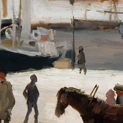 Giorno Invernale Nella Piazza Del Mercato Di Helsinki Albert Edelfelt aed148 quadro stampato su tela