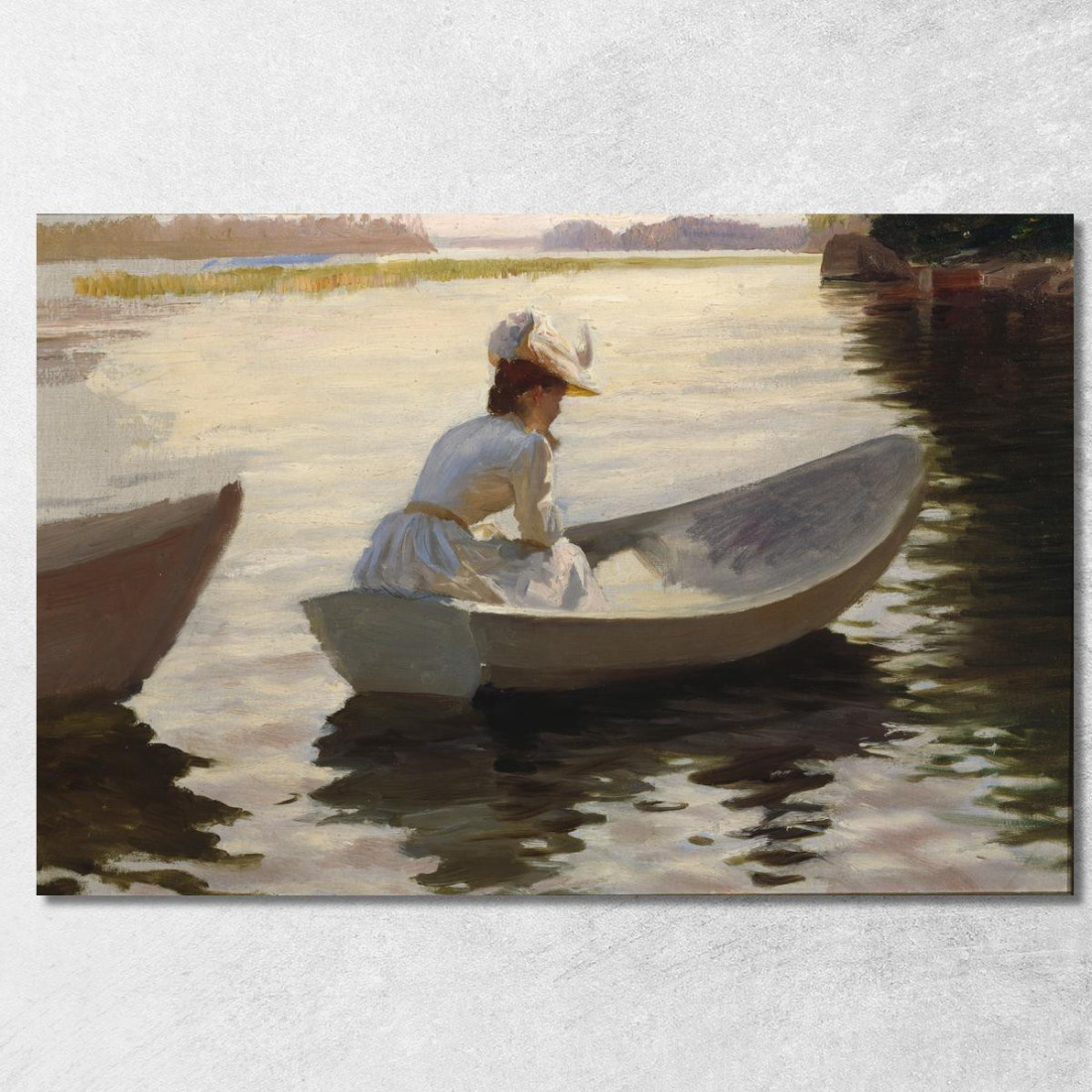 Donna In Barca Albert Edelfelt aed149 quadro stampato su tela