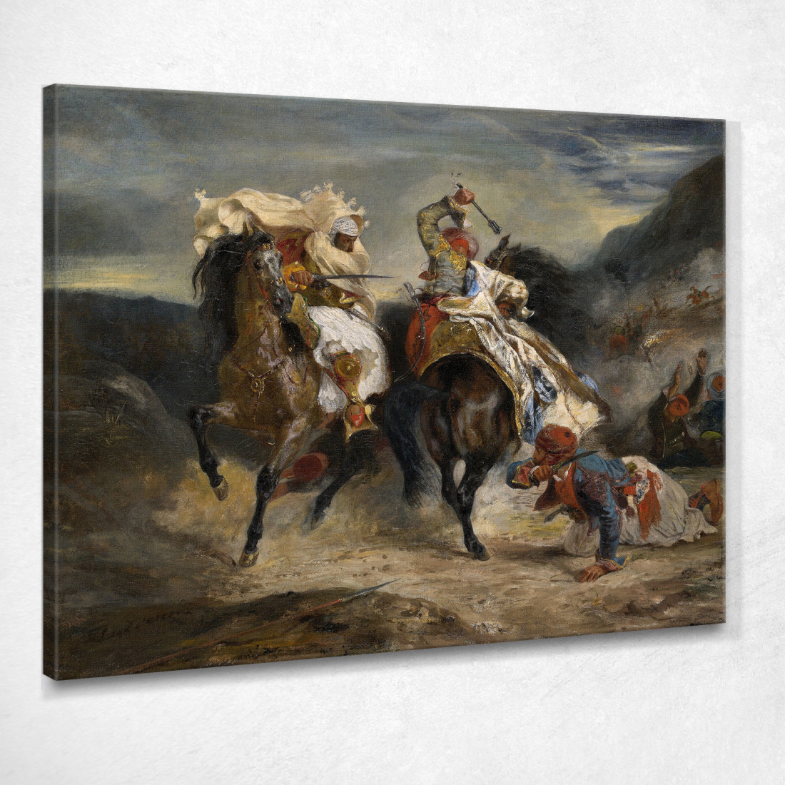 Il Combattimento Tra Giaour E Hassan Eugène Delacroix edx127 quadro stampato su tela Il Combattimento Tra Giaour E Hassan Eugène Delacroix edx127 quadro stampato su tela