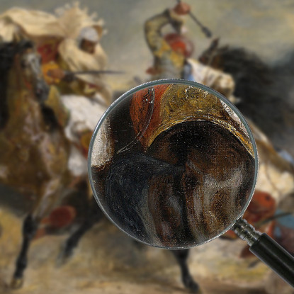 Il Combattimento Tra Giaour E Hassan Eugène Delacroix edx127 quadro stampato su tela