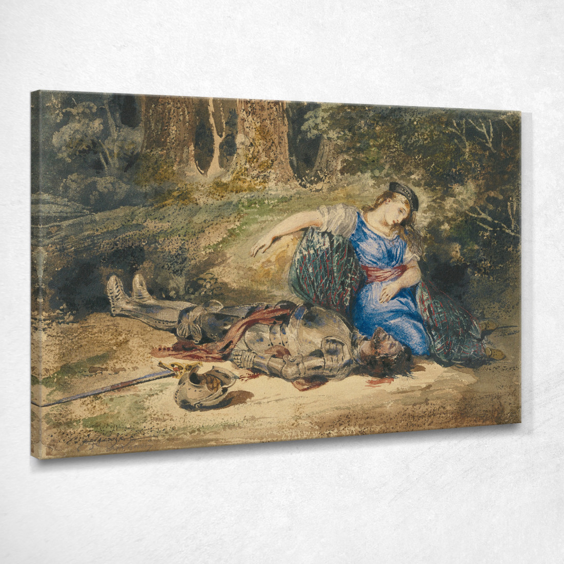 La Morte Di Lara Eugène Delacroix edx128 quadro stampato su tela La Morte Di Lara Eugène Delacroix edx128 quadro stampato su tela