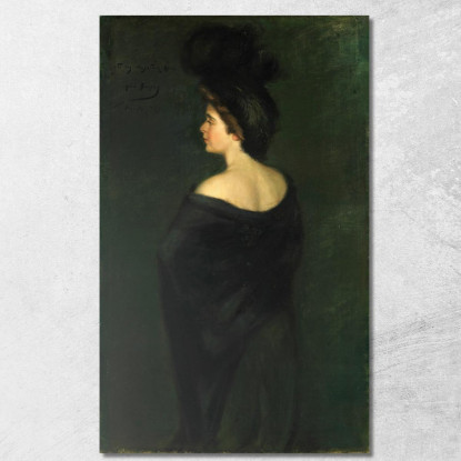 Laura In Nero Alice Pike Barney apb59 quadro stampato su tela