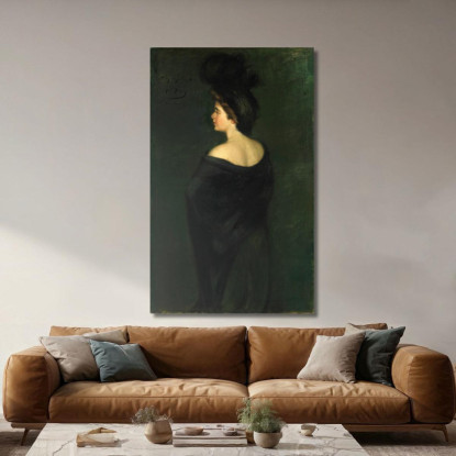 Laura In Nero Alice Pike Barney apb59 quadro stampato su tela