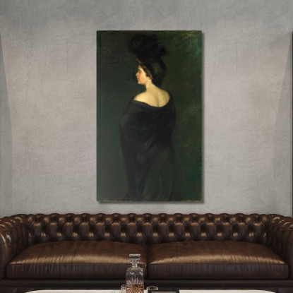 Laura In Nero Alice Pike Barney apb59 quadro stampato su tela