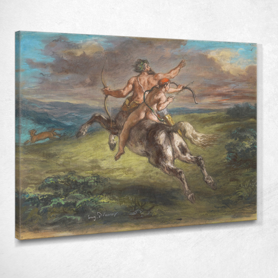L'Educazione Di Achille Eugène Delacroix edx130 quadro stampato su tela L'Educazione Di Achille Eugène Delacroix edx130 quadro stampato su tela