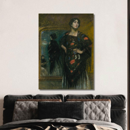 Lo Scialle Spagnolo Alice Pike Barney apb118 quadro stampato su tela