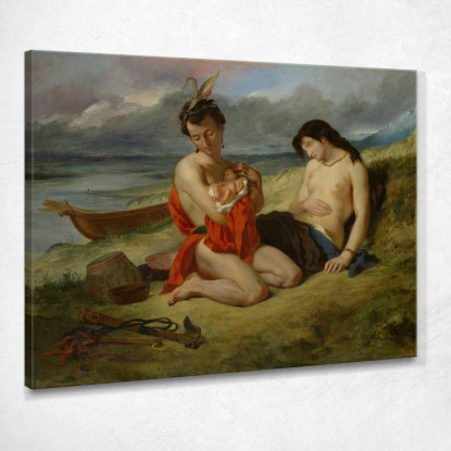 Il Natchez Eugène Delacroix edx136 quadro stampato su tela