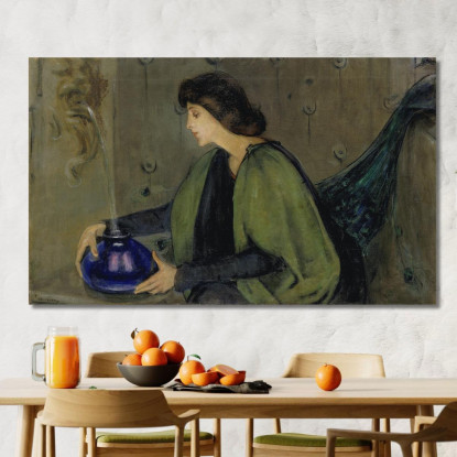 Donna E Pavone Alice Pike Barney apb125 quadro stampato su tela