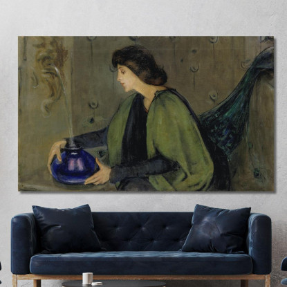 Donna E Pavone Alice Pike Barney apb125 quadro stampato su tela