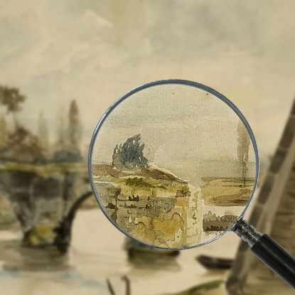 Il Ponte Vecchio A Nantes Eugène Delacroix edx137 quadro stampato su tela