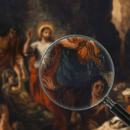 La Resurrezione Di Lazzaro Eugène Delacroix edx138 quadro stampato su tela