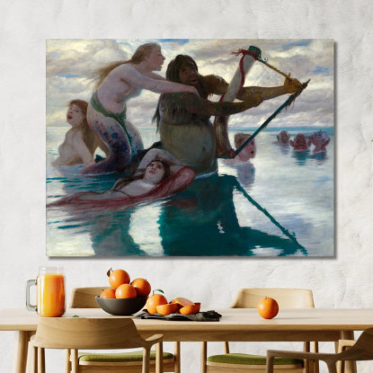 Nel Mare Arnold Böcklin abk17 quadro stampato su tela