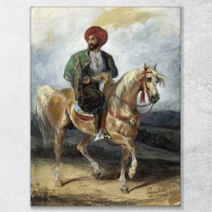 Il Cavaliere Turco Eugène Delacroix edx145 quadro stampato su tela