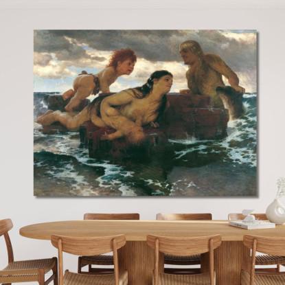 Idillio Marino Arnold Böcklin abk25 quadro stampato su tela