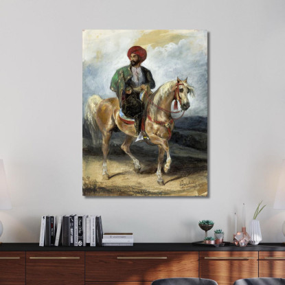 Il Cavaliere Turco Eugène Delacroix edx145 quadro stampato su tela